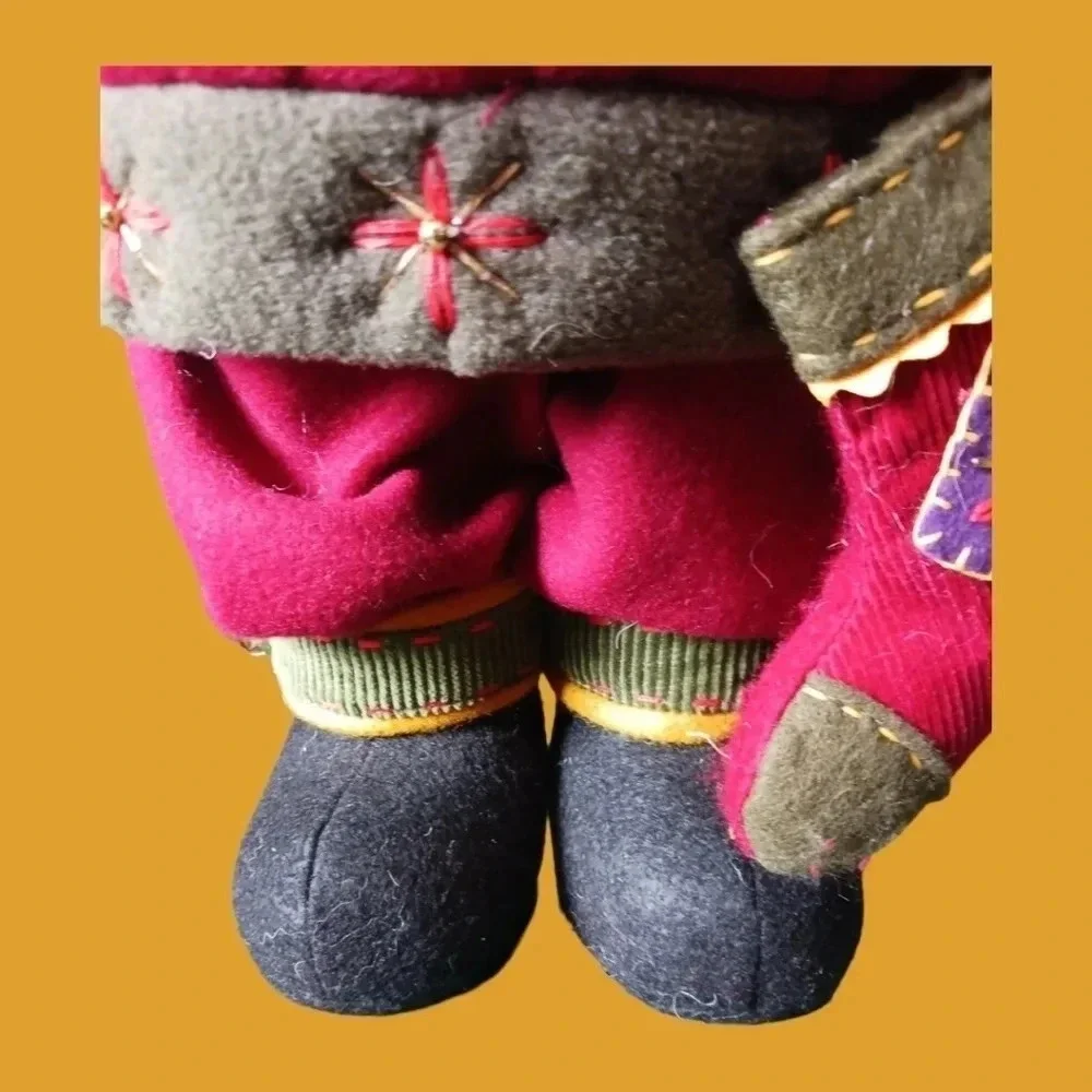 The gentle vtg standing santa wool beard